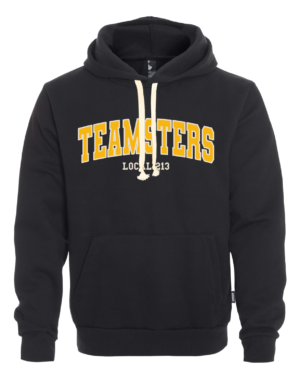 Varsity Unisex Hooded Sweatshirt - Black